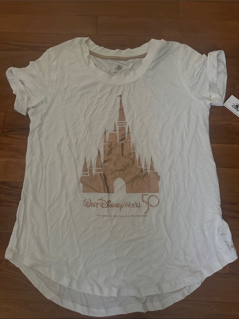 Disney White Tee with Subtle Metallic Trim   
BNWT So Soft and Comfortable